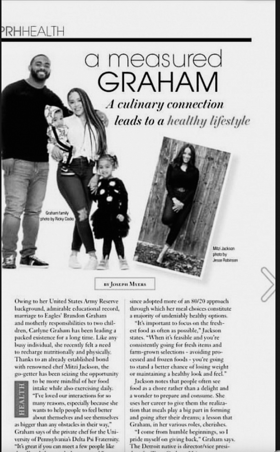 Thank You to the Graham Family of the Philadelphia Eagles for the amazing article in Philadelphia Rowhome Magazine